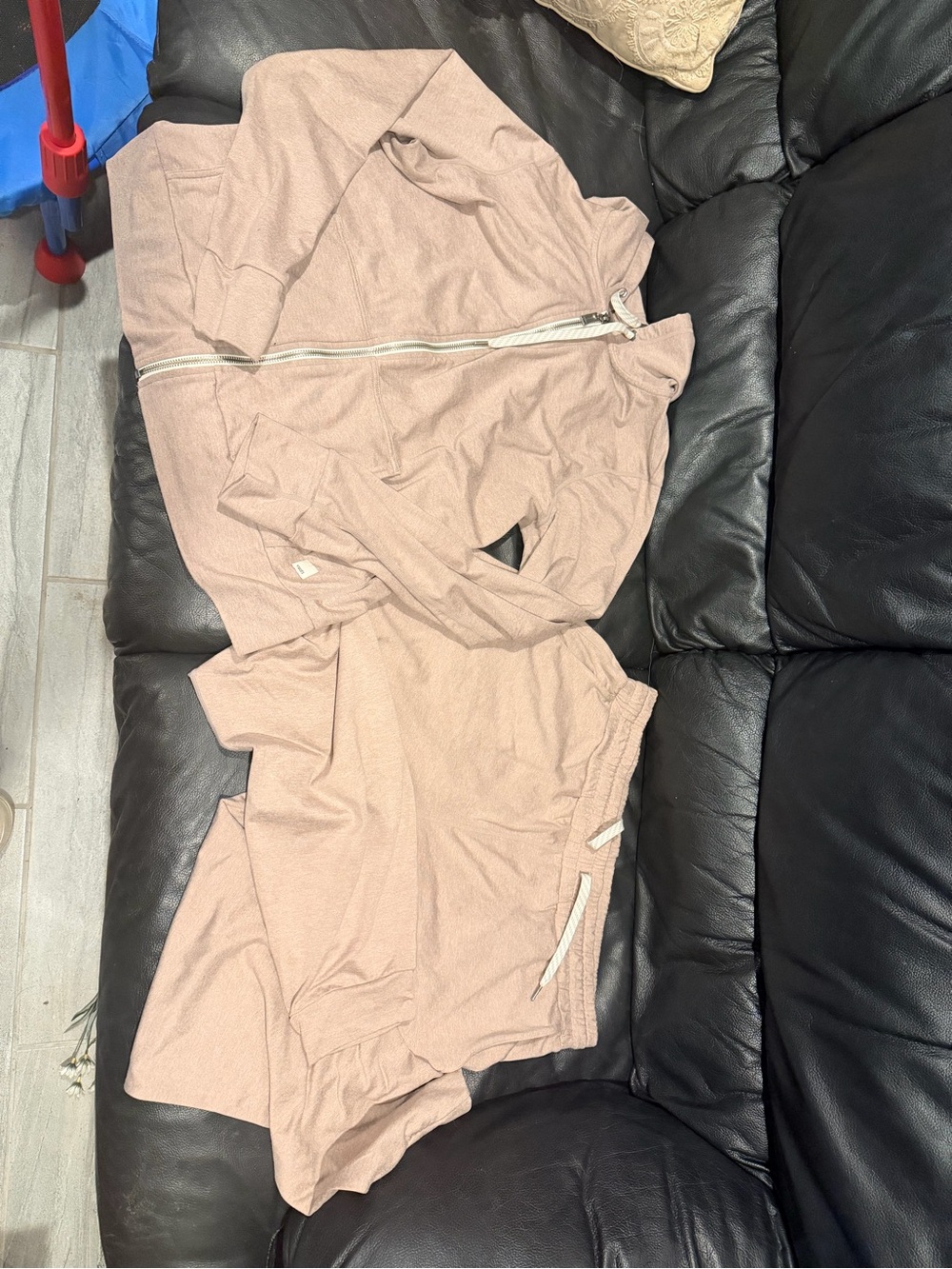 Vuori Dusty Pink Track Jacket and Jogger Set